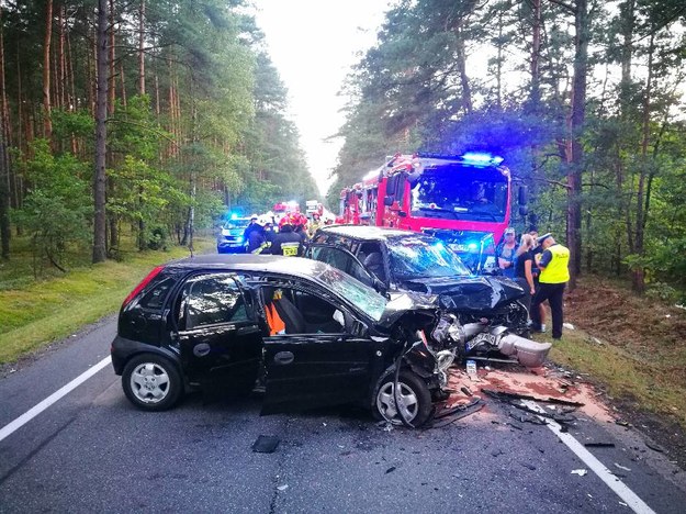 Dwoje dzieci i troje dorosłych zostało poważnie rannych w wypadku w Anielinie w Łódzkiem, który spowodował 60-letni mężczyzna /Policja