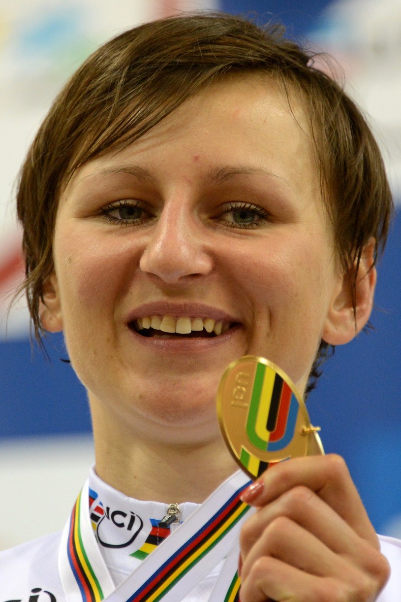 Dwukrotna mistrzyni świata w kolarstwie torowym Katarzyna Pawłowska /AFP