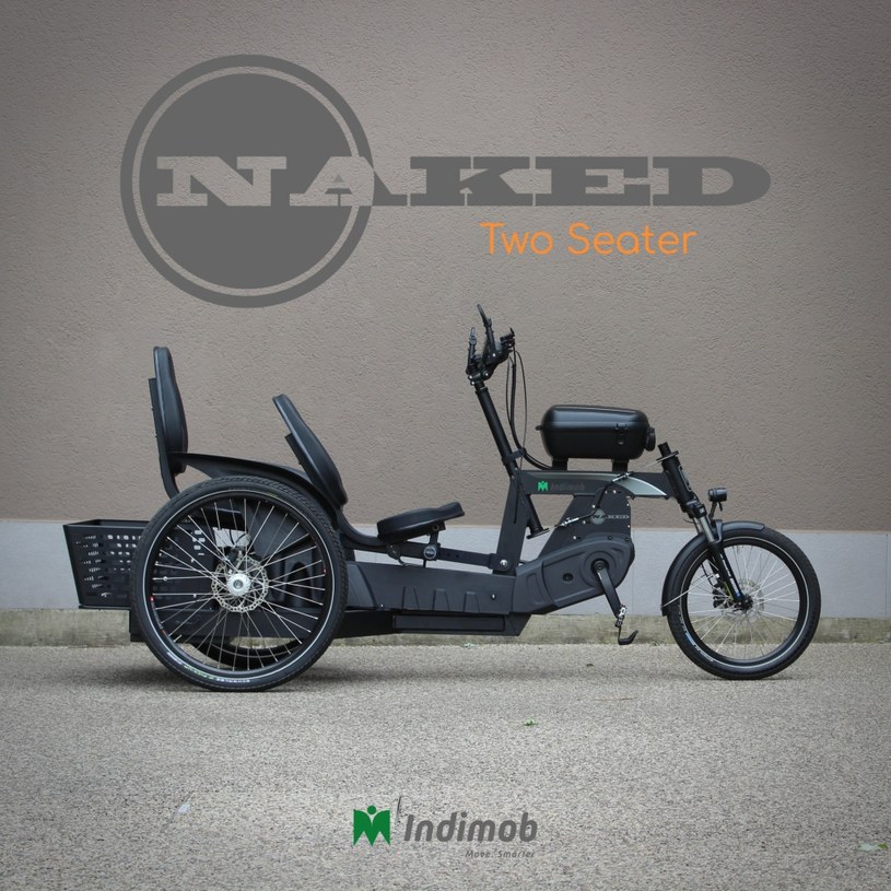 Dwumiejscowy E-trike Indimob w wersji bez nadwozia / źródło zdjęcia:  Indimob /domena publiczna