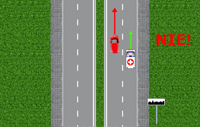 Dwupasmowa droga niczego nie zmienia - nadal wyprzedzanie pojazdu uprzywilejowanego jest zabronione /INTERIA.PL