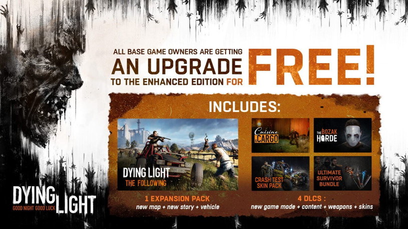 Dying Light: Wszyscy gracze otrzymają darmową aktualizację do Enhanced Edition /materiały prasowe