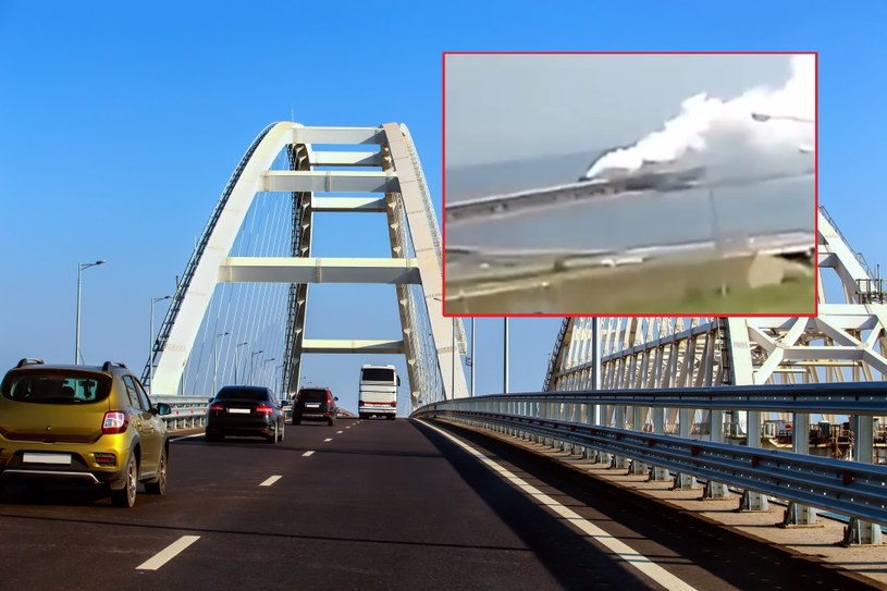 Dym na Mostem Krymskim to ćwiczenia antyterrorystyczne - oświadczył samozwańczy mer Krymu /123RF/PICSEL