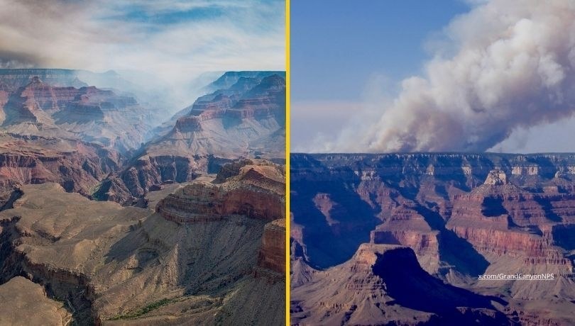 dym widoczny jest z daleka /Grand Canyon NPS /