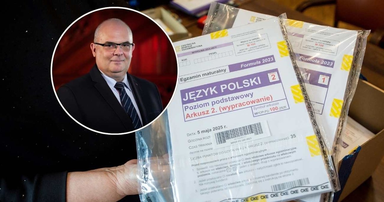 Dyrektor CKE (fot. Maciej Andrzejewski/Centrum Promocji Uniwersytetu Łódzkiego) reaguje na pojawienie się zdjęć arkuszy maturalnych w internecie w trakcie trwania egzaminu /Daniel Dmitriew /Agencja FORUM