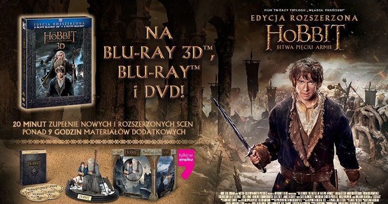 Dystrybutorem Blu-ray i DVD z filmem "Hobbit: Bitwa Pięciu Armii" jest Galapagos Films /materiały dystrybutora