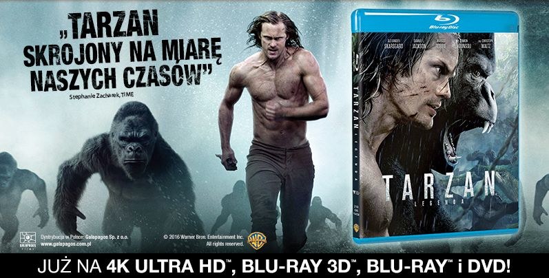 Dystrybutorem filmu "Tarzan: Legenda" na płytach Blu-ray i DVD jest Galapagos Films /materiały dystrybutora