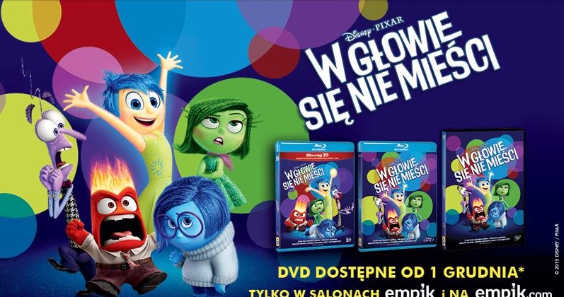 Dystrybutorem filmu "W głowie się nie mieści" na płytach DVD, Blu-ray i Blu-ray 3D jest Galapagos Films /materiały dystrybutora