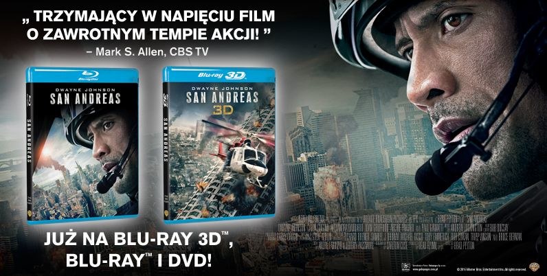 Dystrybutorem płyt Blu-ray i DVD z filmem "San Andreas" jest Galapagos /materiały dystrybutora