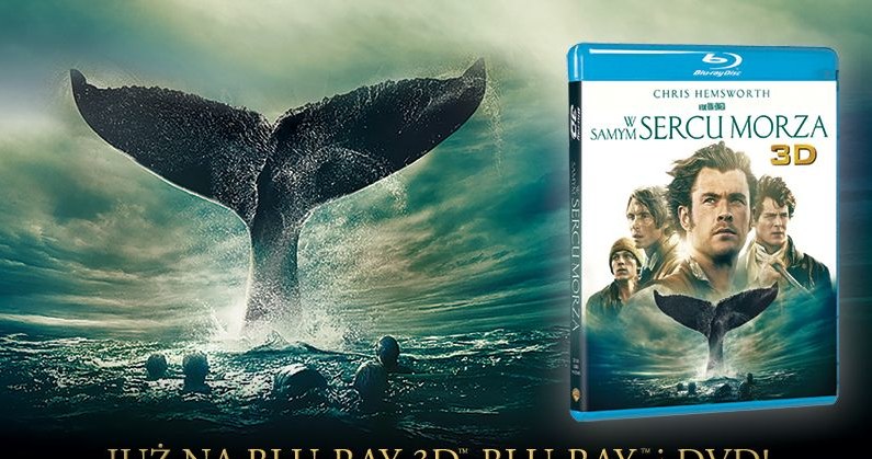 Dytrybutorem Blu-ray 3D, Blu-ray i DVD z filmem "W samym sercu morza" jest Galapagos Films /materiały dystrybutora