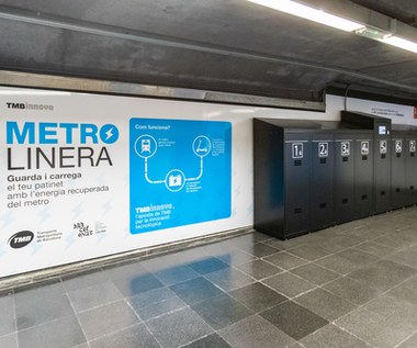 Dzięki energii odzyskanej z metra naładujesz tu elektryczną hulajnogę. Barcelona stawia na eko