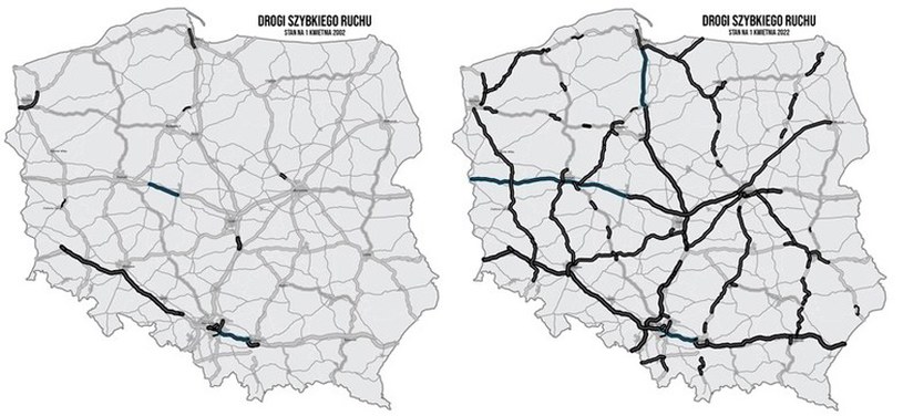 Dzięki unijnym funduszom Polska nadrabia cywilizacyjne drogowe zapóźnienie. Od 20 lat przybywa bezpiecznych dróg i spada liczba wypadków /GDDKiA