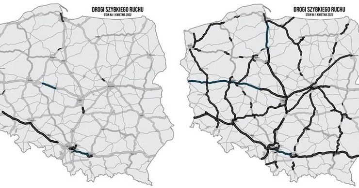 Dzięki unijnym funduszom Polska nadrabia cywilizacyjne drogowe zapóźnienie. Od 20 lat przybywa bezpiecznych dróg i spada liczba wypadków /GDDKiA