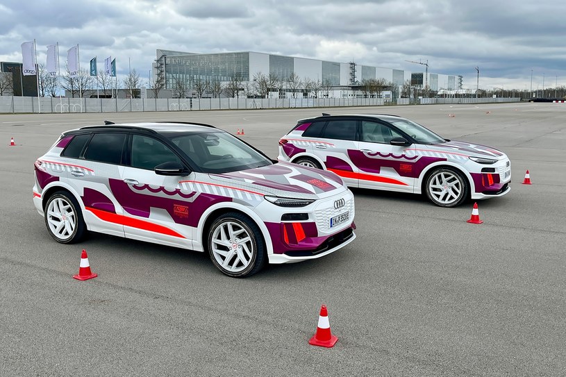 Dzień przed premierą nowego Audi Q6 e-tron, producent umożliwił nam na krótkie jazdy wersją w kamuflażu. /Krzysztof Mocek /INTERIA.PL