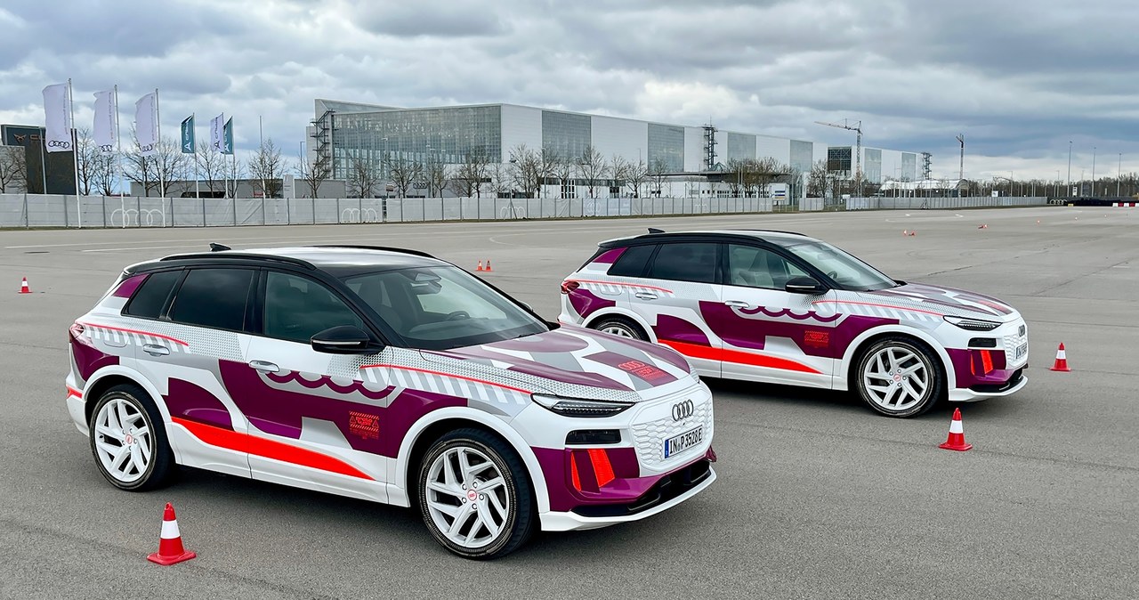 Dzień przed premierą nowego Audi Q6 e-tron, producent umożliwił nam na krótkie jazdy wersją w kamuflażu. /Krzysztof Mocek /INTERIA.PL