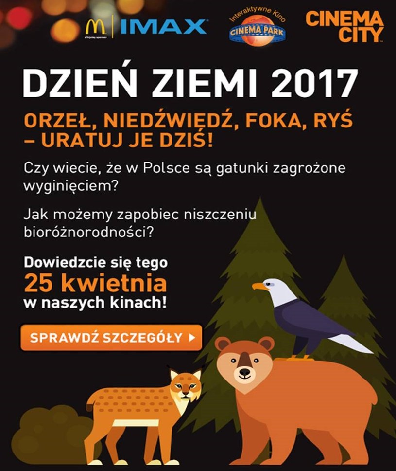 Dzień Ziemi w Cinema City to okazja, aby dzieci dowiedziały się o ochronie gatunków /materiały prasowe