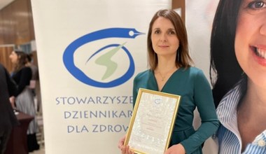 Dziennikarka Interii ZDROWIE Małgorzata Janik nagrodzona w konkursie "Dziennikarz Medyczny Roku 2022"