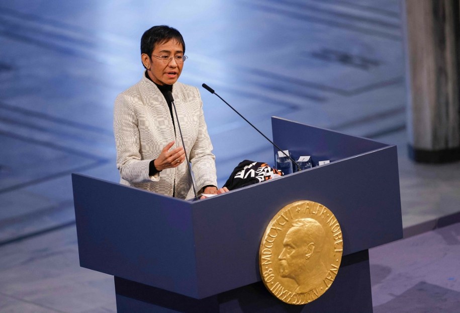Dziennikarka śledcza Maria Ressa odbiera Pokojową Nagrodę Nobla, Oslo, 10 grudnia 2021 /East News