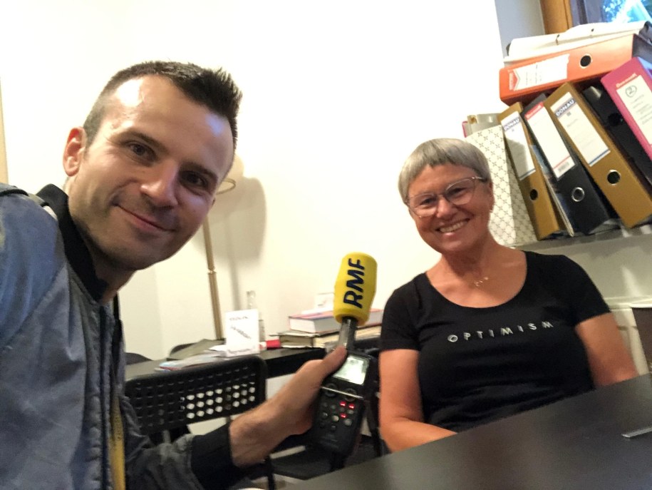 Dziennikarz RMF FM, Michał Dobrołowicz z Dzanettą Bogdanowicz, prowadząca Tatarską Jurtę na Podlasiu /Michał Dobrołowcz /RMF FM