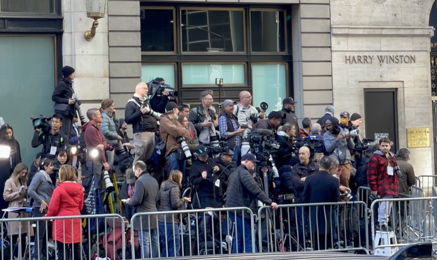 Dziennikarze czekający na Donalda Trumpa /Paweł Żuchowski /RMF FM