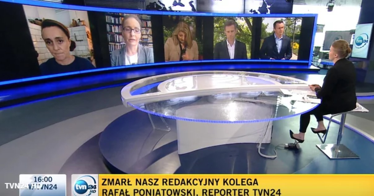 Dziennikarze TVN24 wspominają Rafała Poniatowskiego /screen /TVN24.pl