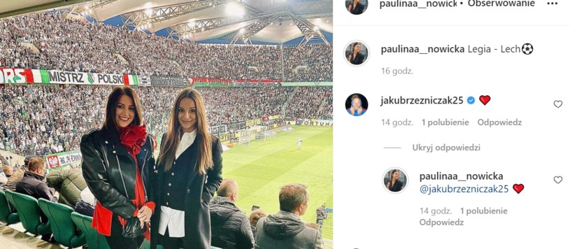 Dziewczyna Rzeźniczaka, Paulina Nowicka Instagram