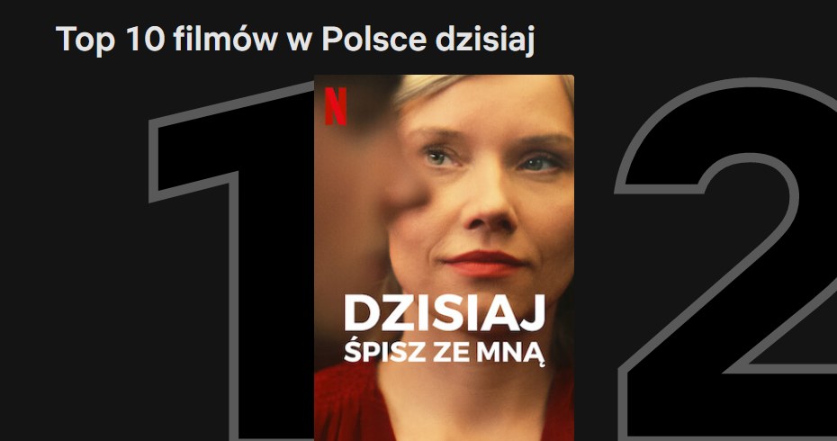 "Dzisiaj śpisz ze mną" to numer jeden polskiego Netfliksa /Netflix /materiały prasowe