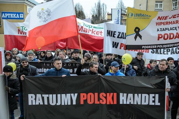 Dzisiejszy protest na ulicach Lublina /PAP