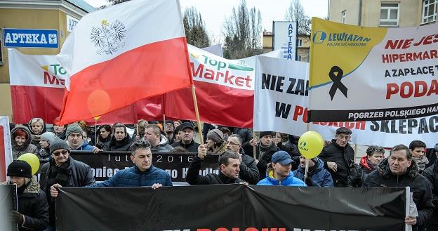 Dzisiejszy protest na ulicach Lublina /PAP