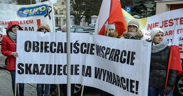 Dzisiejszy protest na ulicach Lublina /PAP