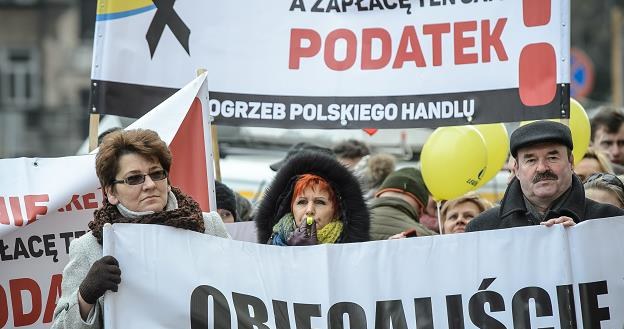 Dzisiejszy protest na ulicach Lublina /PAP