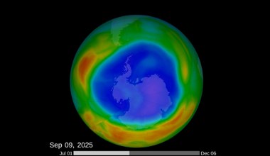 Dziura ozonowa w 2025 roku ma piąty najmniejszy zasięg od 1992 r.