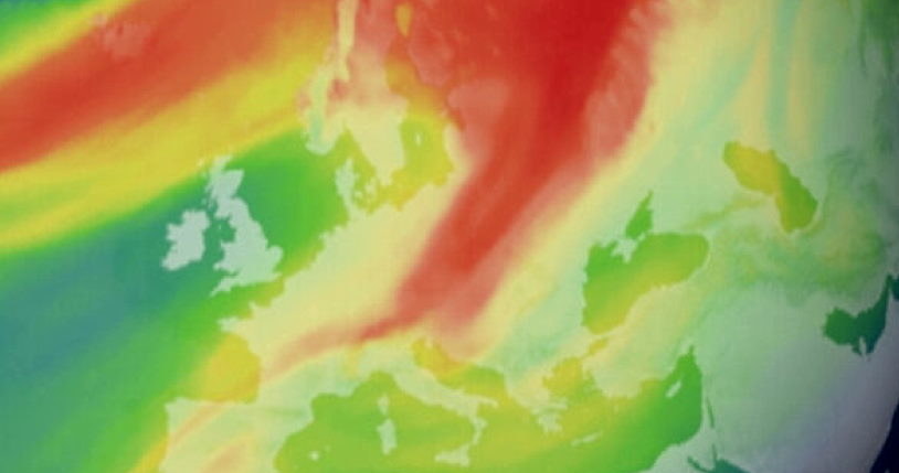 Dziura ozonowa widoczna nad Europą. Zdjęcie z satelity: Copernicus Sentinel-5P /materiały prasowe
