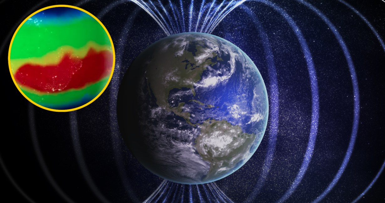 Dziwny fenomen zmusza operatorów do wyłączania satelitów. Czym jest Anomalia Południowoatlantycka? /123RF/PICSEL/ NASA Explores Earth's Magnetic 'Dent'/NASA Goddard/Zrzut ekranu/  /123RF/PICSEL