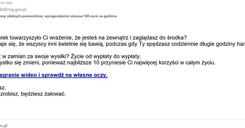 E-mail udający wiadomość wysyłaną z adresów rządowych /RMF