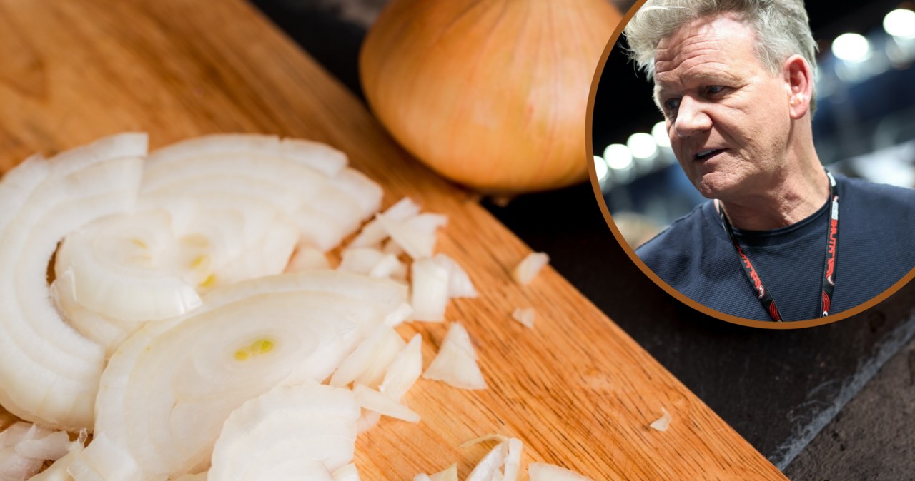 East News/ Gordon Ramsay podpowiada, jak prawidłowo kroić cebulę /Pixel
