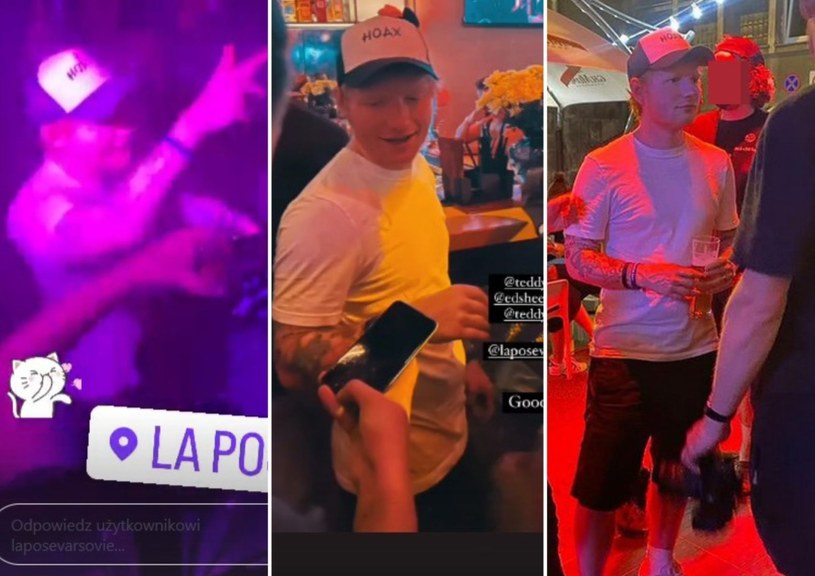 Ed Sheeran po koncercie w Warszawie bawił się w klubie LGBT+ /Instagram