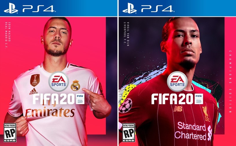 Eden Hazard i Virgil van Dijk na okładce FIFA 20 /materiały prasowe