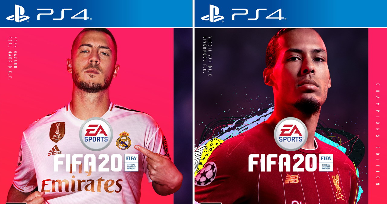 Eden Hazard i Virgil van Dijk na okładce FIFA 20 /materiały prasowe