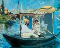 Edouard Manet, Claude Monet w swym atelier, 1874 /Encyklopedia Internautica
