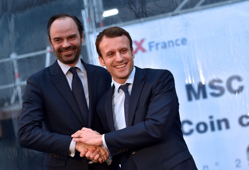 Edouard Philippe i Emmanuel Macron /AFP