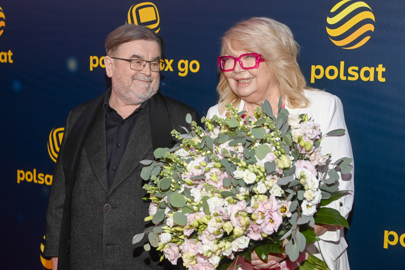 Edward Miszczak i Nina Terentiew na wiosennej ramówce Polsatu /Kurnikowski /AKPA