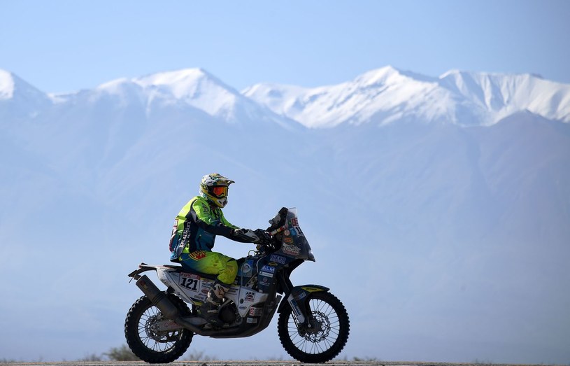 Edwin Straver na ostatnim w życiu ukończonym, X etapie rajdu Dakar /AFP