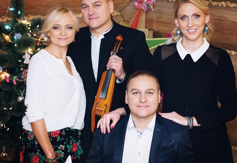 Edyta Golec z mężem Łukaszem i Paweł ze swoją żoną /Instagram