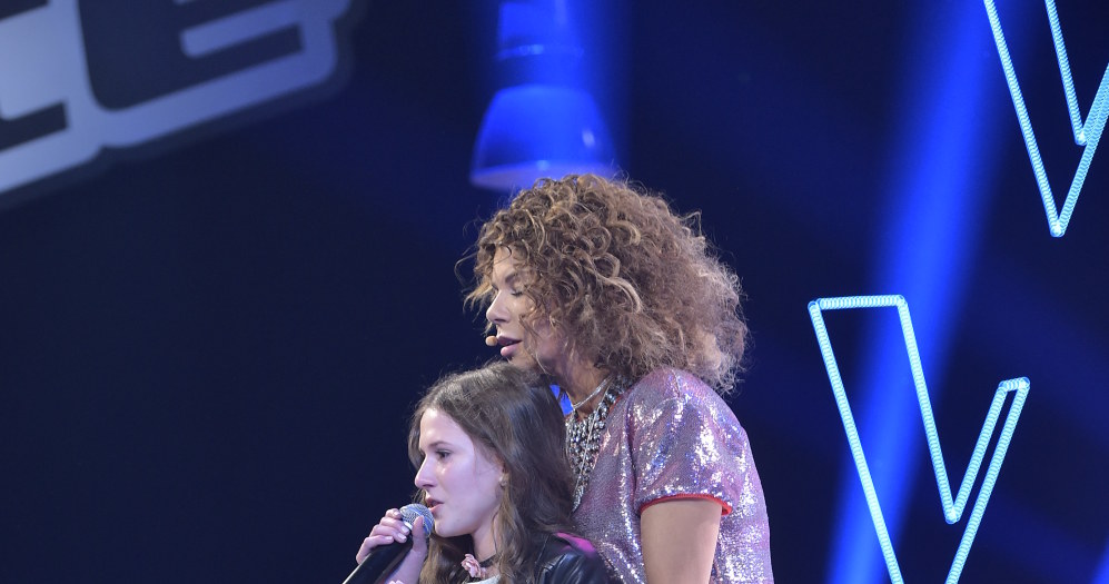 Edyta Górniak i Roksana Węgiel w finale 1. edycji "The Voice Kids" /AKPA