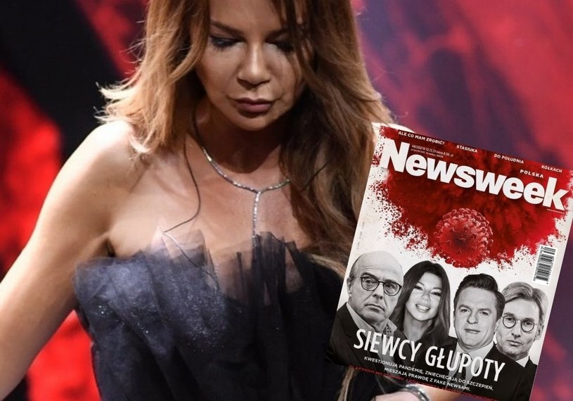 Edyta Górniak na okładce "Newsweeka" fot. Instagram (instagram.com/newsweekpolska) /Łukasz Kalinowski /East News