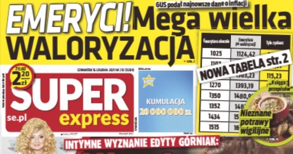 Edyta Górniak na okładce "Super Expressu" /Super Express /materiał zewnętrzny