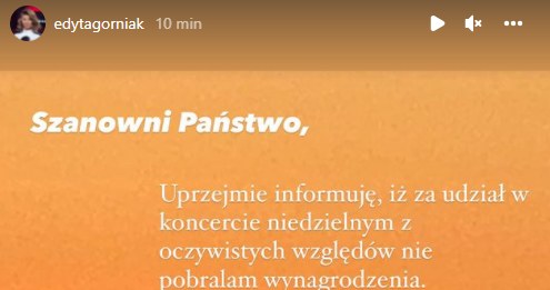 Edyta Górniak odpowiada Justynie Steczkowskiej na Instastory /@edytagorniak /Instagram