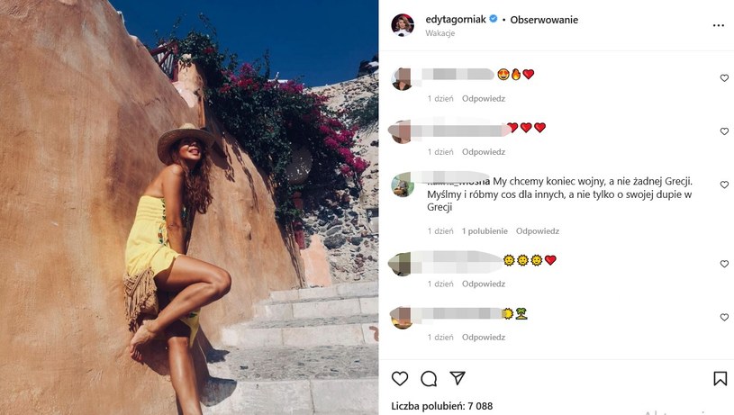 Edyta Górniak tęskni za Grecją /Instagram