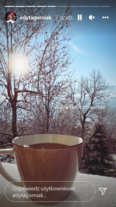 Edyta Górniak zimą na Podhalu fot. Instagram (instagram.com/edytagorniak) /Instagram