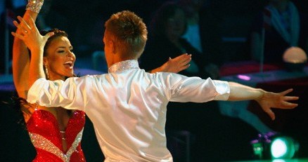 Edyta Herbuś i Marcin Mroczek podczas konkursu tańca Eurowizji. /Getty Images/Flash Press Media